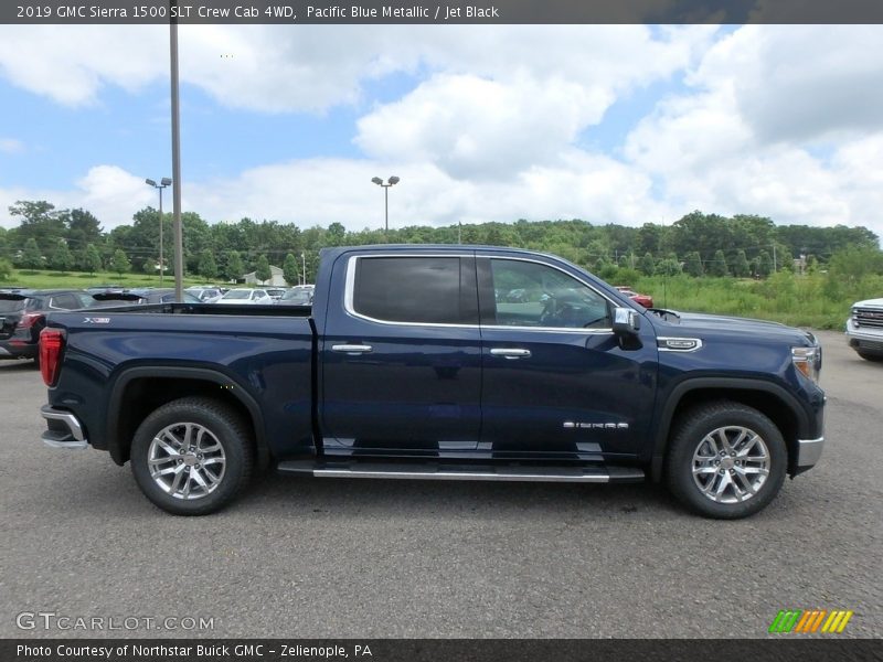 Pacific Blue Metallic / Jet Black 2019 GMC Sierra 1500 SLT Crew Cab 4WD