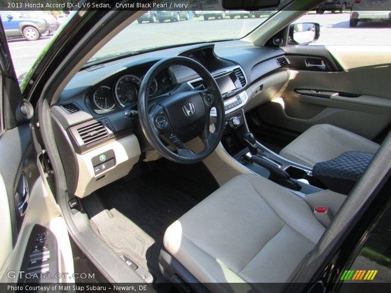 Crystal Black Pearl / Ivory 2013 Honda Accord EX-L V6 Sedan