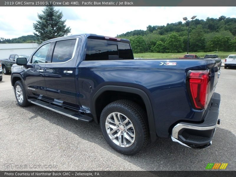 Pacific Blue Metallic / Jet Black 2019 GMC Sierra 1500 SLT Crew Cab 4WD