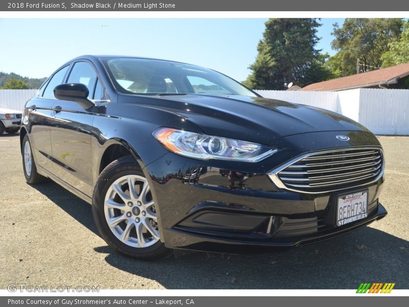 Shadow Black / Medium Light Stone 2018 Ford Fusion S