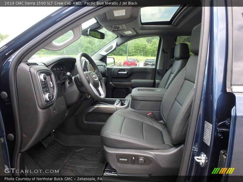 Pacific Blue Metallic / Jet Black 2019 GMC Sierra 1500 SLT Crew Cab 4WD