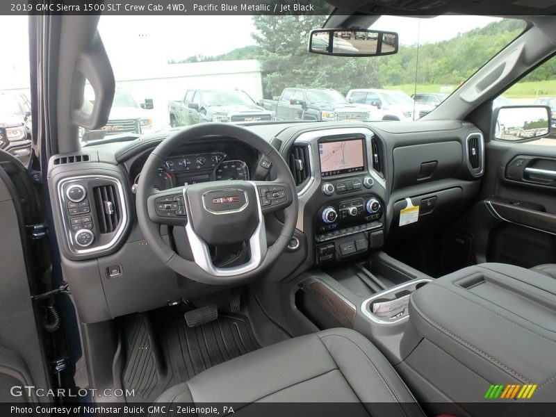 Pacific Blue Metallic / Jet Black 2019 GMC Sierra 1500 SLT Crew Cab 4WD