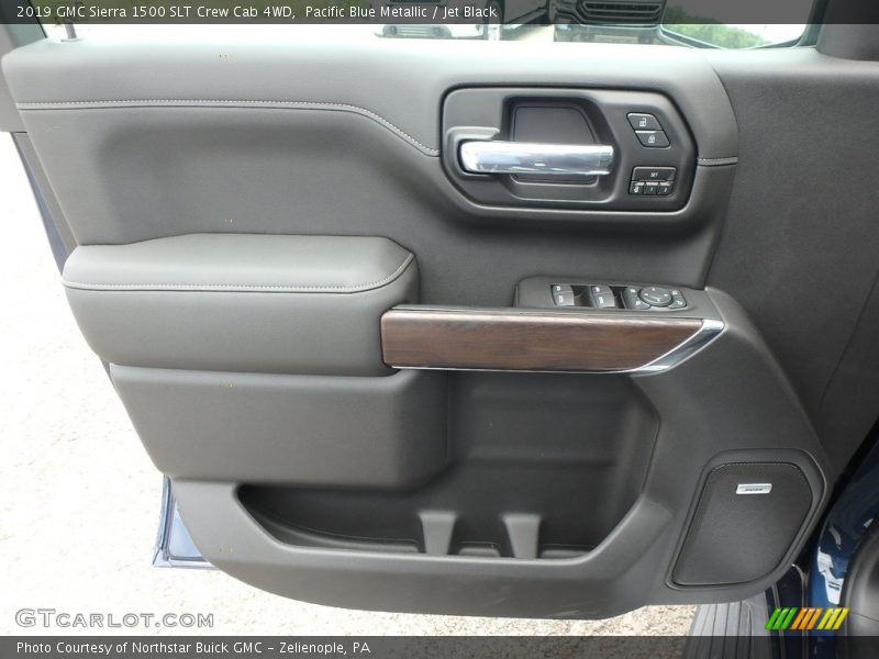 Pacific Blue Metallic / Jet Black 2019 GMC Sierra 1500 SLT Crew Cab 4WD