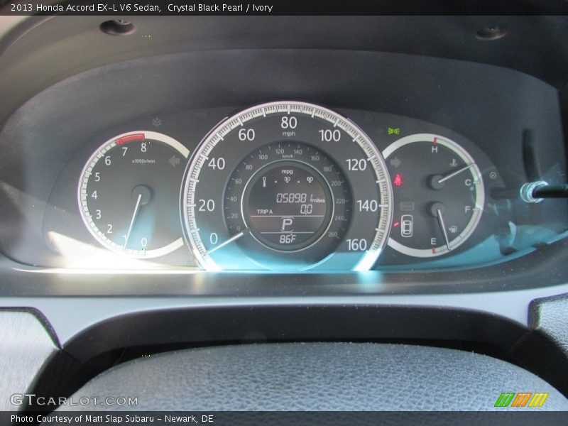 Crystal Black Pearl / Ivory 2013 Honda Accord EX-L V6 Sedan