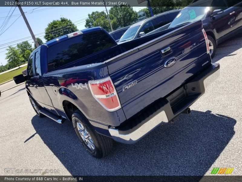 Blue Flame Metallic / Steel Gray 2012 Ford F150 XLT SuperCab 4x4