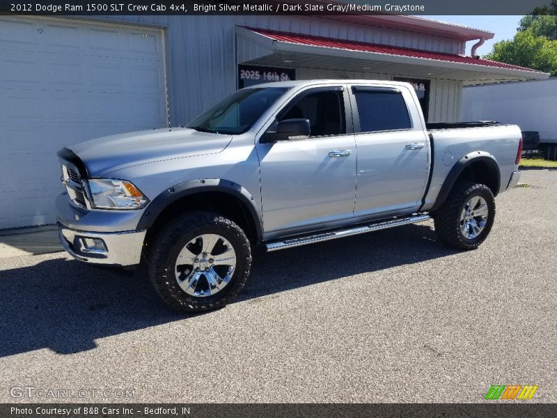 Bright Silver Metallic / Dark Slate Gray/Medium Graystone 2012 Dodge Ram 1500 SLT Crew Cab 4x4