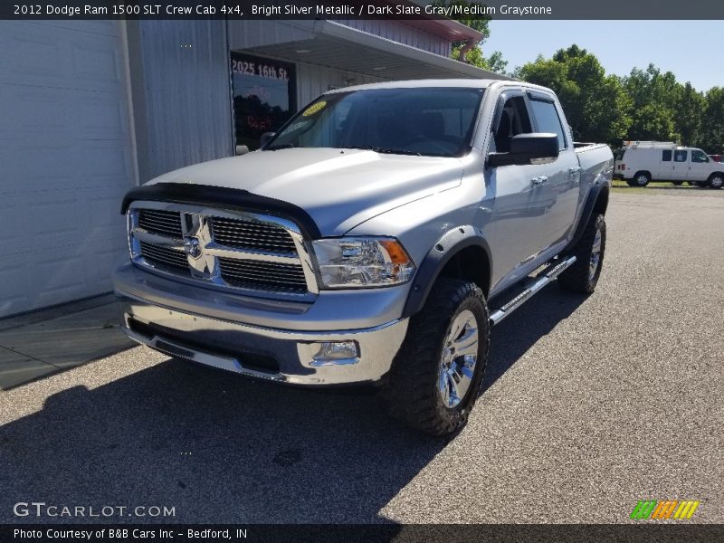 Bright Silver Metallic / Dark Slate Gray/Medium Graystone 2012 Dodge Ram 1500 SLT Crew Cab 4x4