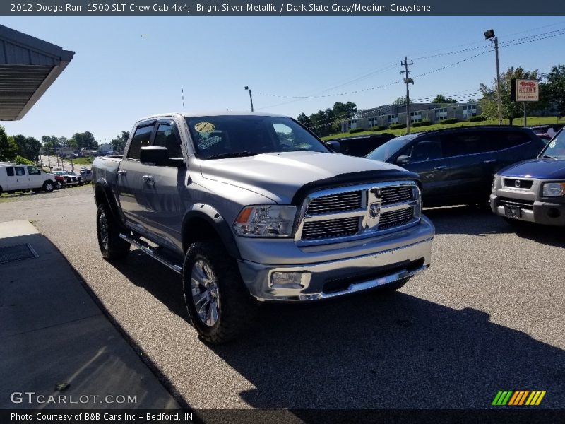 Bright Silver Metallic / Dark Slate Gray/Medium Graystone 2012 Dodge Ram 1500 SLT Crew Cab 4x4