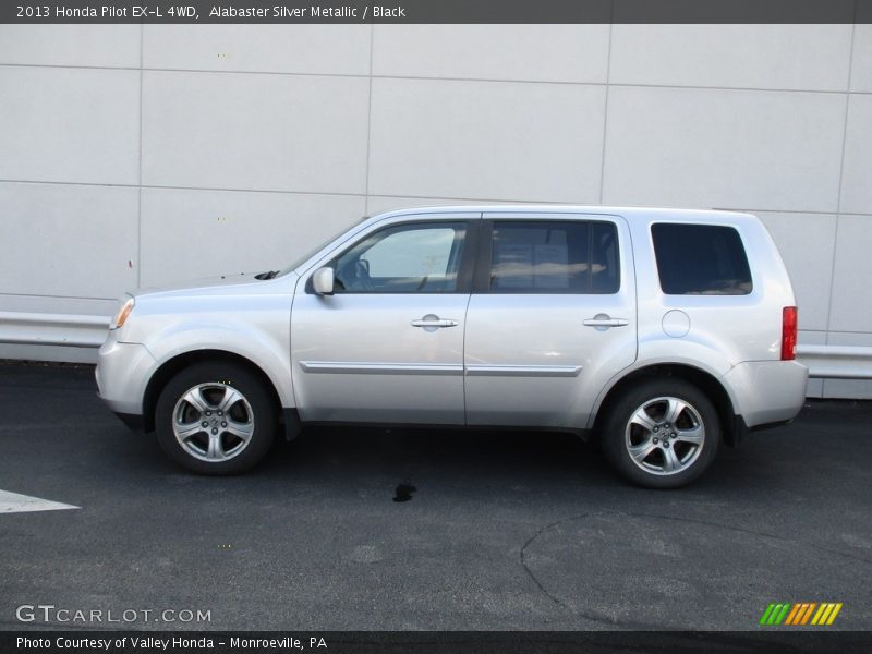 Alabaster Silver Metallic / Black 2013 Honda Pilot EX-L 4WD