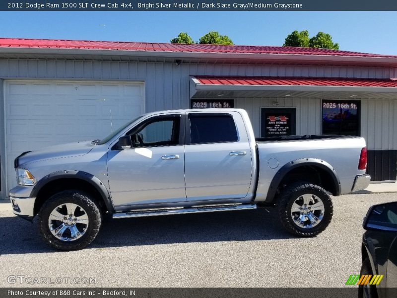 Bright Silver Metallic / Dark Slate Gray/Medium Graystone 2012 Dodge Ram 1500 SLT Crew Cab 4x4