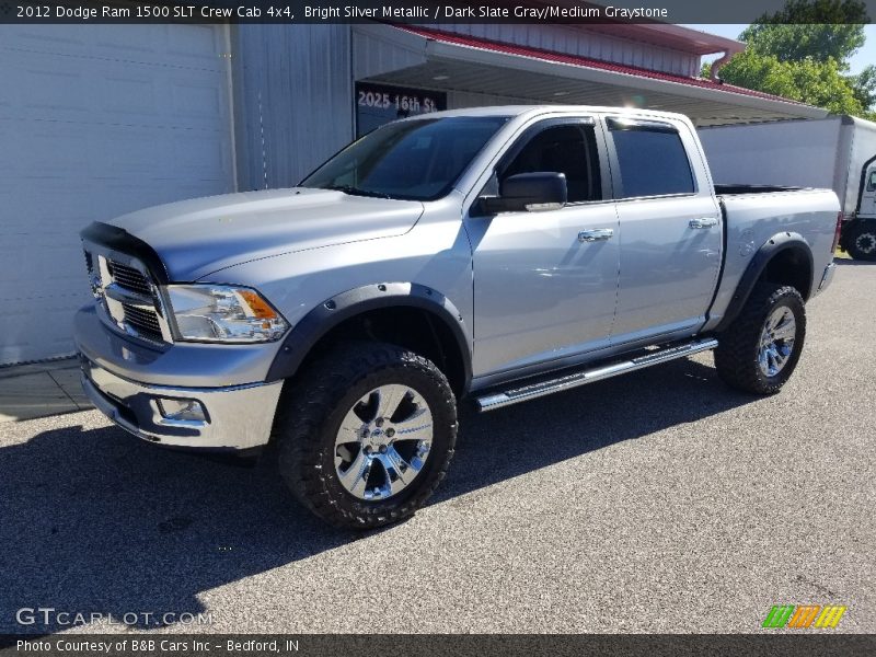 Bright Silver Metallic / Dark Slate Gray/Medium Graystone 2012 Dodge Ram 1500 SLT Crew Cab 4x4