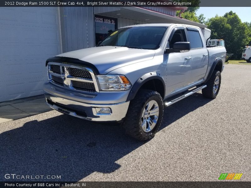 Bright Silver Metallic / Dark Slate Gray/Medium Graystone 2012 Dodge Ram 1500 SLT Crew Cab 4x4