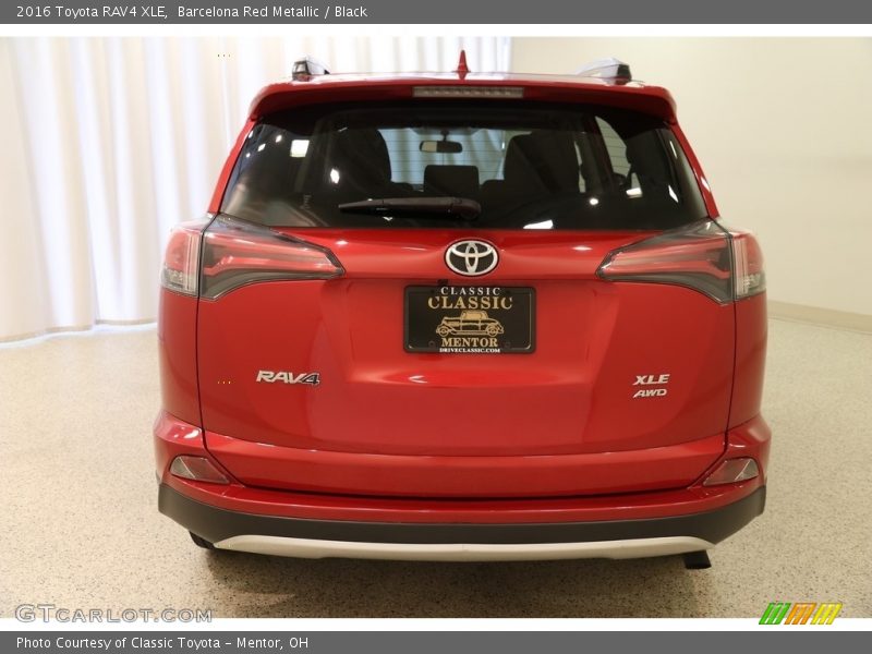 Barcelona Red Metallic / Black 2016 Toyota RAV4 XLE