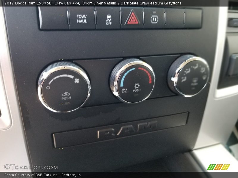 Bright Silver Metallic / Dark Slate Gray/Medium Graystone 2012 Dodge Ram 1500 SLT Crew Cab 4x4