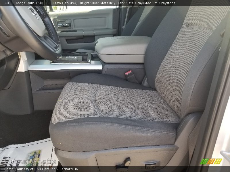 Bright Silver Metallic / Dark Slate Gray/Medium Graystone 2012 Dodge Ram 1500 SLT Crew Cab 4x4