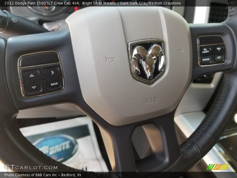 Bright Silver Metallic / Dark Slate Gray/Medium Graystone 2012 Dodge Ram 1500 SLT Crew Cab 4x4