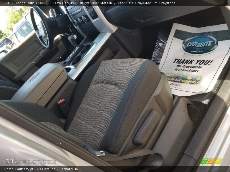Bright Silver Metallic / Dark Slate Gray/Medium Graystone 2012 Dodge Ram 1500 SLT Crew Cab 4x4