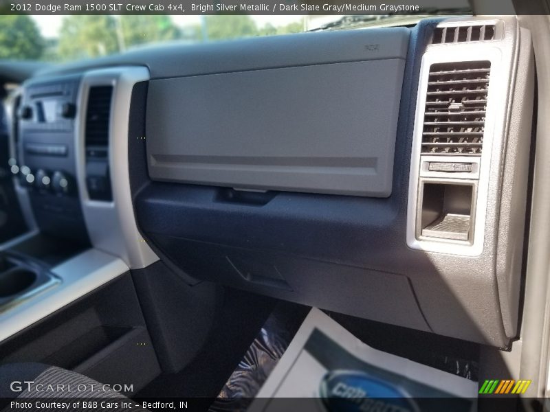 Bright Silver Metallic / Dark Slate Gray/Medium Graystone 2012 Dodge Ram 1500 SLT Crew Cab 4x4