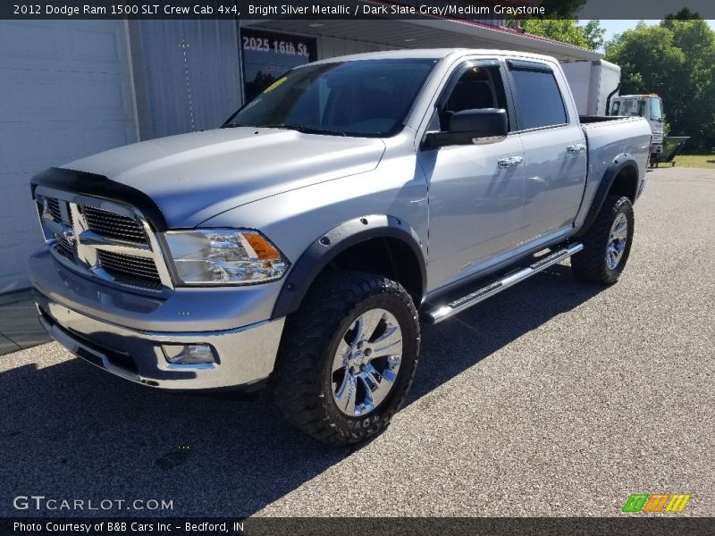 Bright Silver Metallic / Dark Slate Gray/Medium Graystone 2012 Dodge Ram 1500 SLT Crew Cab 4x4