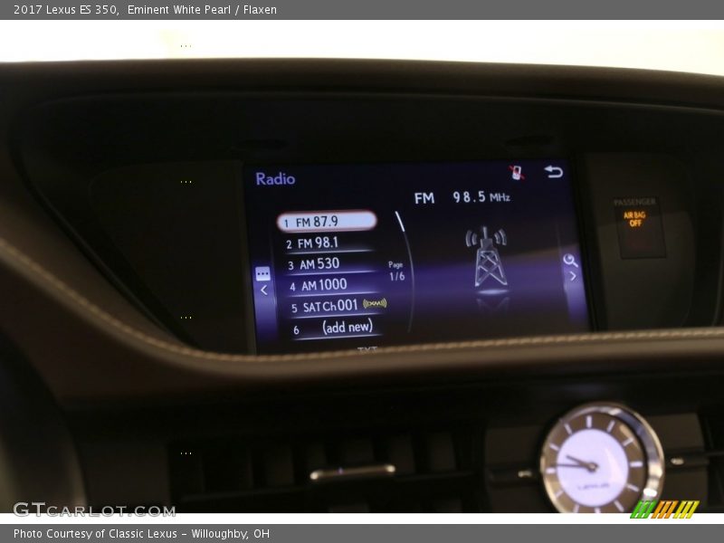 Eminent White Pearl / Flaxen 2017 Lexus ES 350