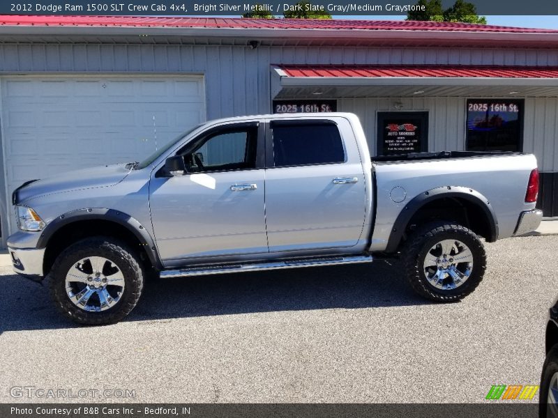 Bright Silver Metallic / Dark Slate Gray/Medium Graystone 2012 Dodge Ram 1500 SLT Crew Cab 4x4