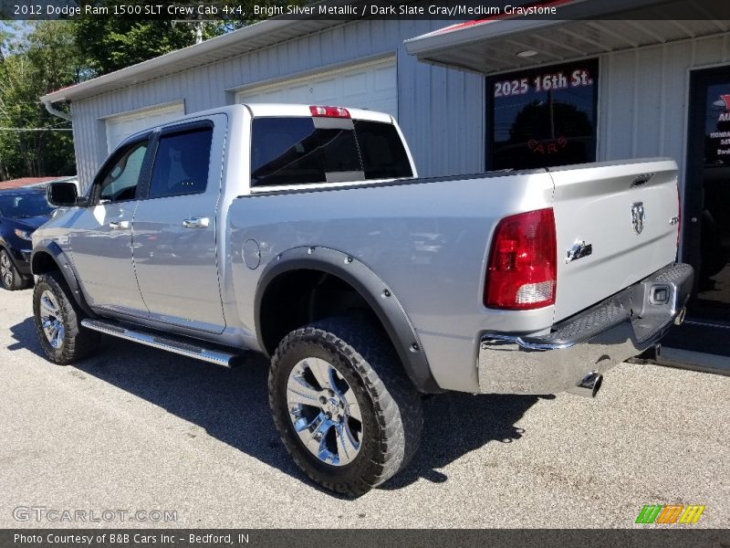 Bright Silver Metallic / Dark Slate Gray/Medium Graystone 2012 Dodge Ram 1500 SLT Crew Cab 4x4