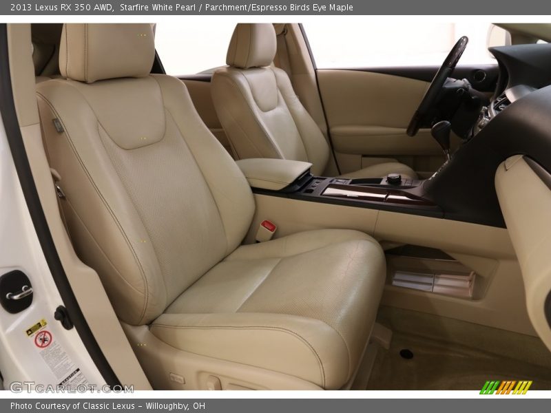 Starfire White Pearl / Parchment/Espresso Birds Eye Maple 2013 Lexus RX 350 AWD