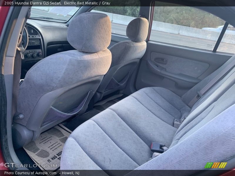 Electric Red Metallic / Gray 2005 Hyundai Elantra GLS Sedan