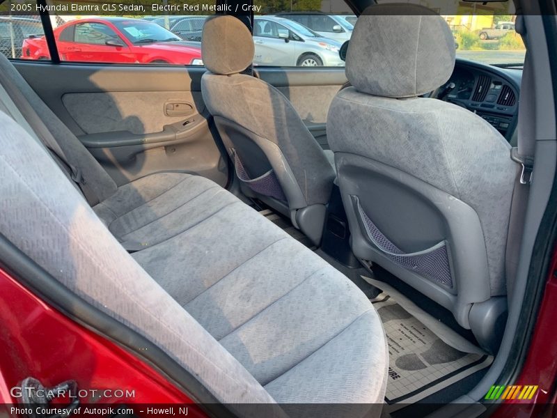 Electric Red Metallic / Gray 2005 Hyundai Elantra GLS Sedan