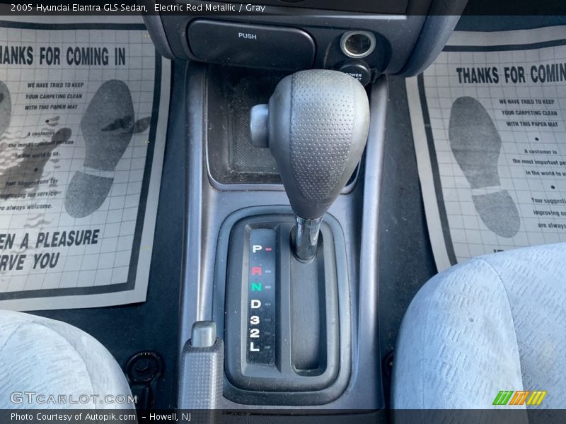 Electric Red Metallic / Gray 2005 Hyundai Elantra GLS Sedan