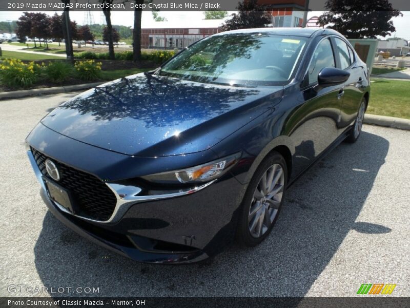 Deep Crystal Blue Mica / Black 2019 Mazda MAZDA3 Preferred Sedan