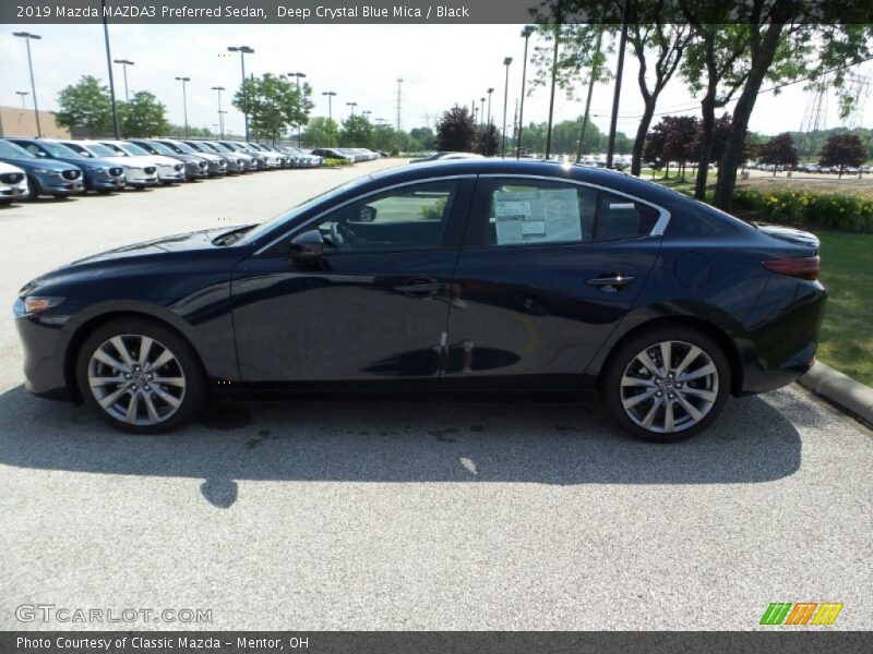 Deep Crystal Blue Mica / Black 2019 Mazda MAZDA3 Preferred Sedan