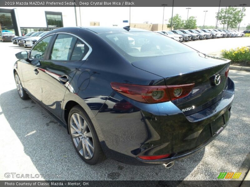 Deep Crystal Blue Mica / Black 2019 Mazda MAZDA3 Preferred Sedan