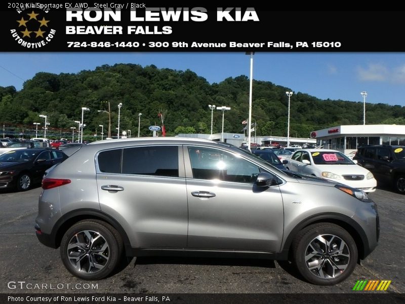 Steel Gray / Black 2020 Kia Sportage EX AWD