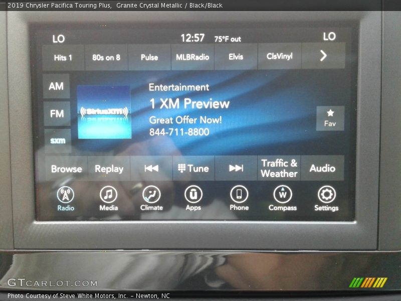 Granite Crystal Metallic / Black/Black 2019 Chrysler Pacifica Touring Plus