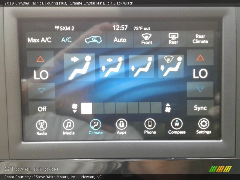 Granite Crystal Metallic / Black/Black 2019 Chrysler Pacifica Touring Plus