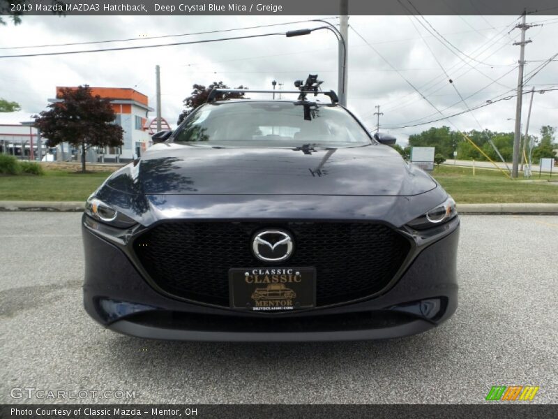 Deep Crystal Blue Mica / Greige 2019 Mazda MAZDA3 Hatchback