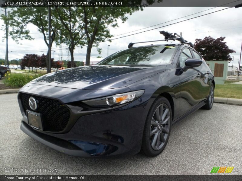 Deep Crystal Blue Mica / Greige 2019 Mazda MAZDA3 Hatchback