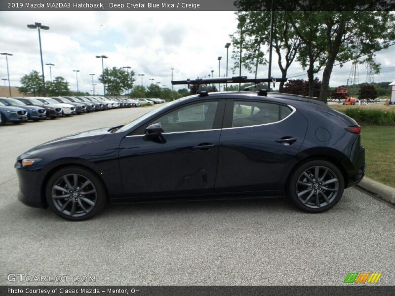 Deep Crystal Blue Mica / Greige 2019 Mazda MAZDA3 Hatchback