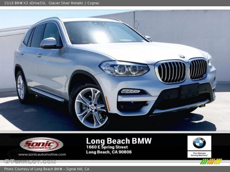Glacier Silver Metallic / Cognac 2019 BMW X3 sDrive30i
