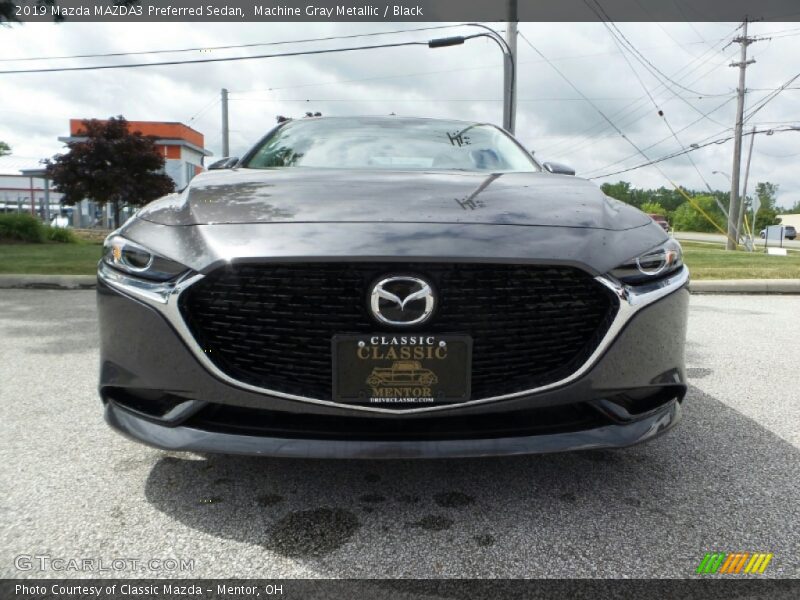 Machine Gray Metallic / Black 2019 Mazda MAZDA3 Preferred Sedan