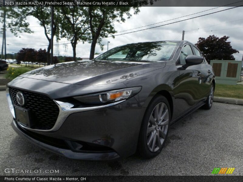 Machine Gray Metallic / Black 2019 Mazda MAZDA3 Preferred Sedan