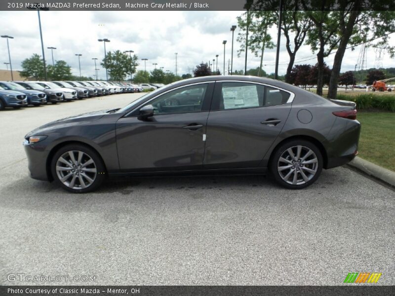 Machine Gray Metallic / Black 2019 Mazda MAZDA3 Preferred Sedan