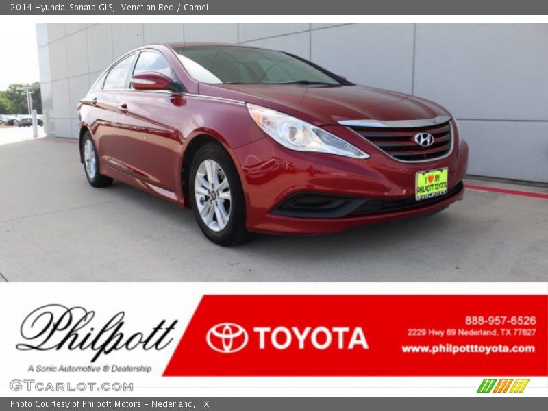 Venetian Red / Camel 2014 Hyundai Sonata GLS