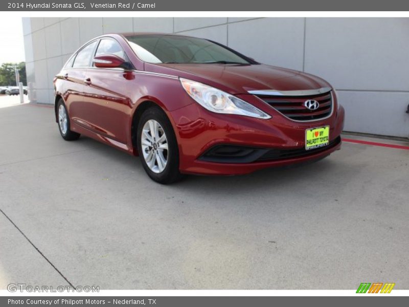 Venetian Red / Camel 2014 Hyundai Sonata GLS