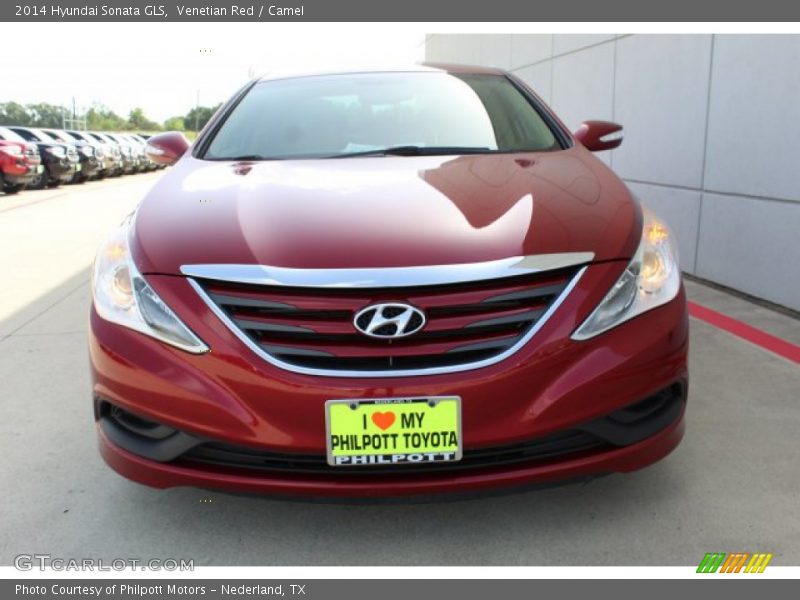 Venetian Red / Camel 2014 Hyundai Sonata GLS