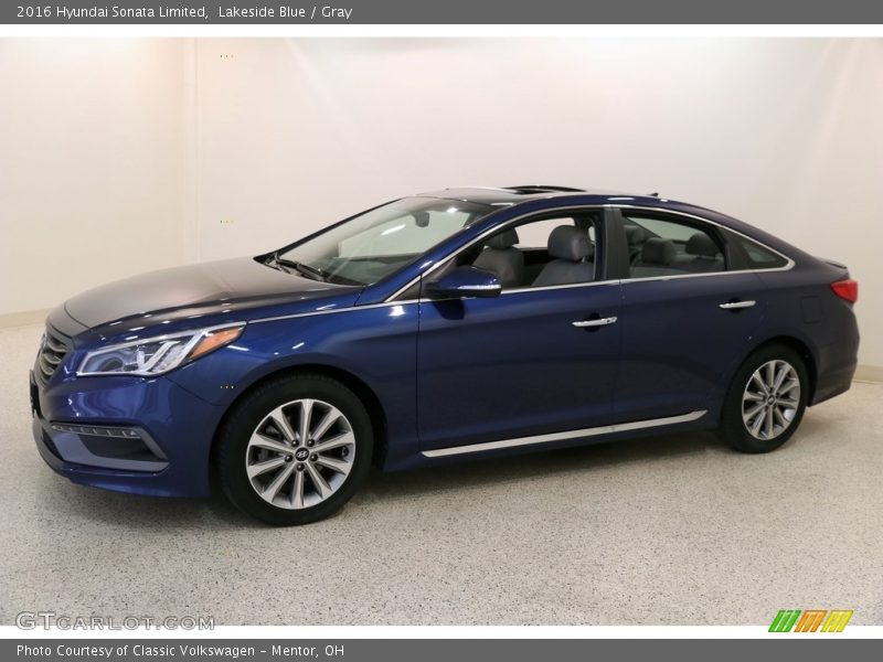 Lakeside Blue / Gray 2016 Hyundai Sonata Limited