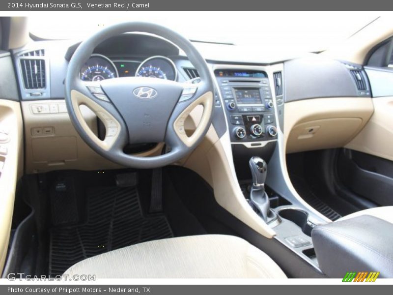 Venetian Red / Camel 2014 Hyundai Sonata GLS