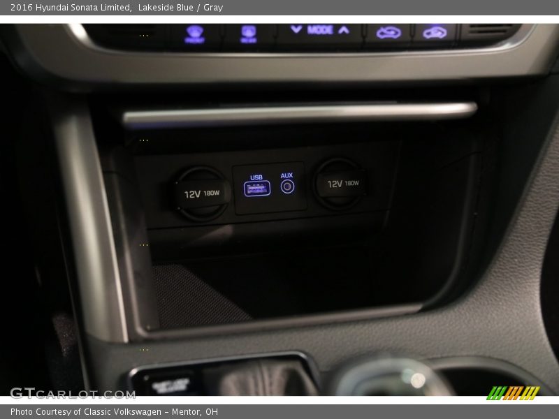 Lakeside Blue / Gray 2016 Hyundai Sonata Limited