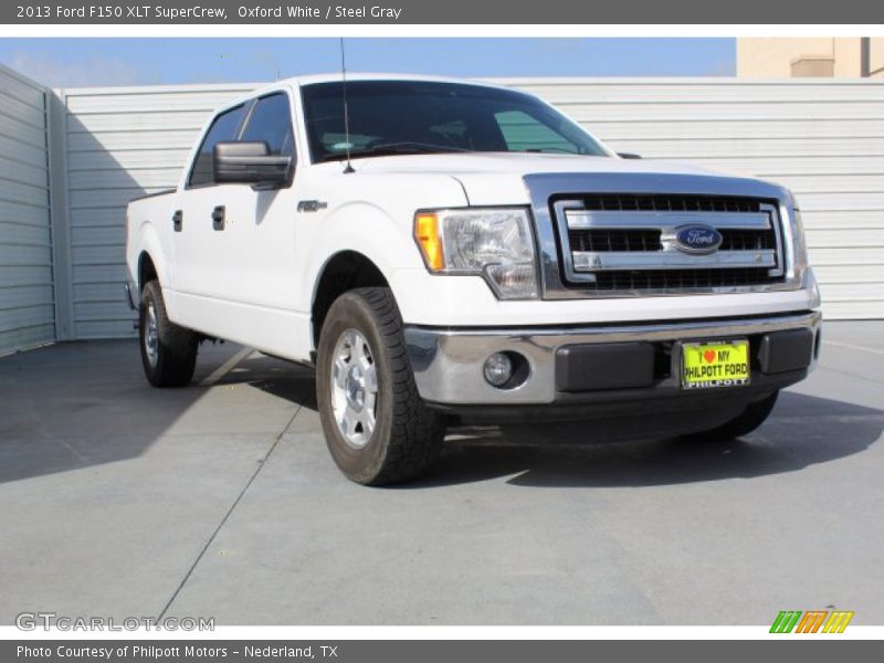 Oxford White / Steel Gray 2013 Ford F150 XLT SuperCrew